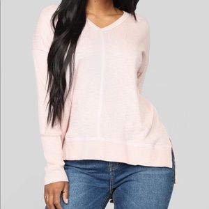 Fashion Nova “A Little More Pink” Flowy Sweater